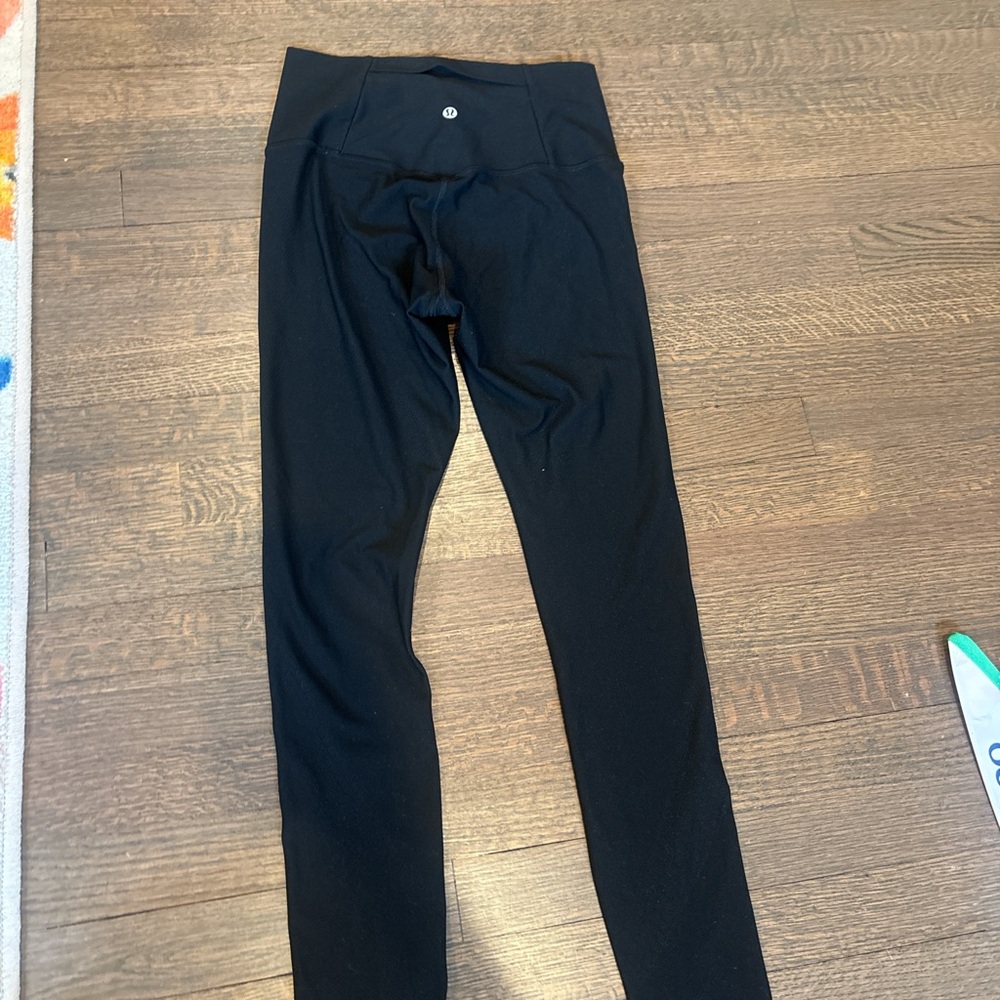 Lululemon Black Leggings w/ Laser Dot Detail – Size 8